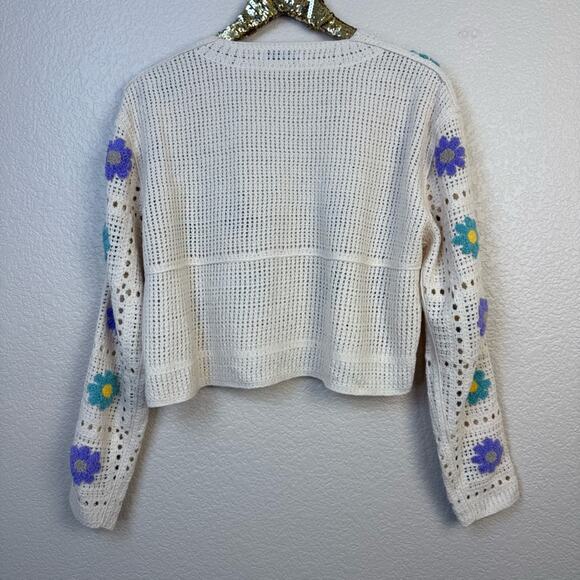 SO • Floral Crochet Sweater - Picture 10 of 13
